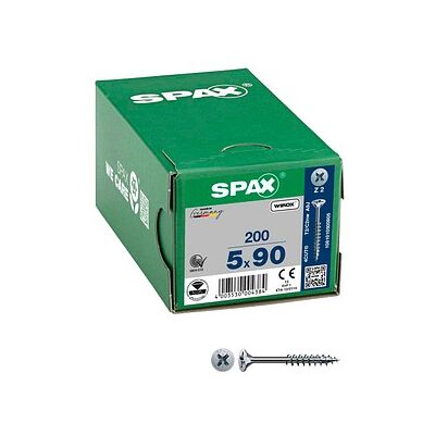 SPAX® Universalschrauben Z2 Senkkopf WIROX 1081010500905 5 mm x 90 mm, 200 St. SPAX® Universalschrauben Z2 Senkkopf WIROX 1081010500905 5 mm x 90 mm, 200 St.