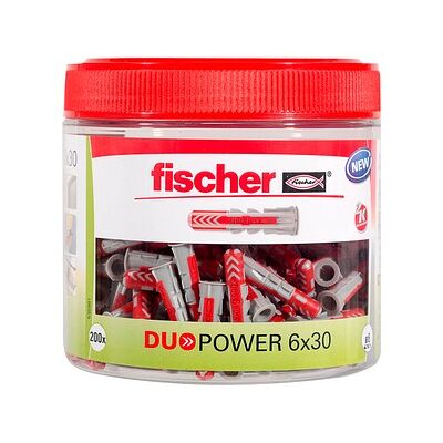 fischer DuoPower 6x30 Dose 2K 535981 Universaldübel Ø 6 mm x 30 mm, 200 St. fischer DuoPower 6x30 Dose 2K 535981 Universaldübel Ø 6 mm x 30 mm, 200 St.