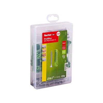 fischer ProfiBox - SX Plus Green S 567898 Dübel- und Schrauben-Sortiment, 120-teilig fischer ProfiBox - SX Plus Green S 567898 Dübel- und Schrauben-Sortiment, 120-teilig