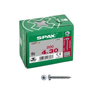 SPAX® Universalschrauben T20 Halbrundkopf WIROX 0201010400303 4 mm x 30 mm, 200 St. SPAX® Universalschrauben T20 Halbrundkopf WIROX 0201010400303 4 mm x 30 mm, 200 St.
