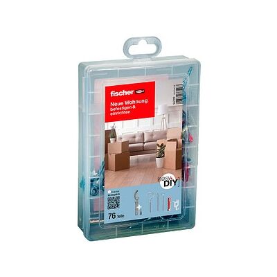 fischer easyDIY Box Neue Wohnung 547212 Dübel- und Schrauben-Sortiment, 76-teilig fischer easyDIY Box Neue Wohnung 547212 Dübel- und Schrauben-Sortiment, 76-teilig
