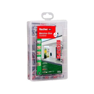 fischer Meister-Box Outdoor 561385 Dübel- und Schrauben-Sortiment, 130-teilig fischer Meister-Box Outdoor 561385 Dübel- und Schrauben-Sortiment, 130-teilig