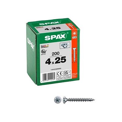 SPAX® Universalschrauben T20 Senkkopf WIROX 1191010400253 4 mm x 25 mm, 200 St. SPAX® Universalschrauben T20 Senkkopf WIROX 1191010400253 4 mm x 25 mm, 200 St.
