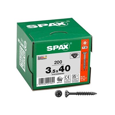 SPAX® Universalschrauben T20 Senkkopf BLAX 0191040350403 3,5 mm x 40 mm, 200 St. SPAX® Universalschrauben T20 Senkkopf BLAX 0191040350403 3,5 mm x 40 mm, 200 St.