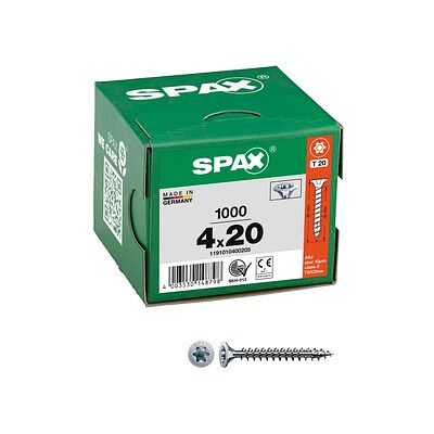 SPAX® Universalschrauben T20 Senkkopf WIROX 1191010400205 4 mm x 20 mm, 1.000 St. SPAX® Universalschrauben T20 Senkkopf WIROX 1191010400205 4 mm x 20 mm, 1.000 St.