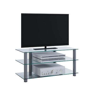 VCM my media TV-Rack Netasa silber, klarglas VCM my media TV-Rack Netasa silber, klarglas
