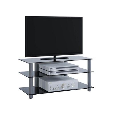 VCM my media TV-Rack Netasa silber, schwarzglas VCM my media TV-Rack Netasa silber, schwarzglas