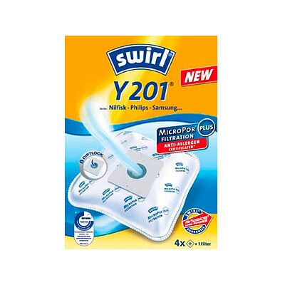 swirl® MicroPor Filtration Y 201 Staubsaugerbeutel, 4 St. swirl® MicroPor Filtration Y 201 Staubsaugerbeutel, 4 St.