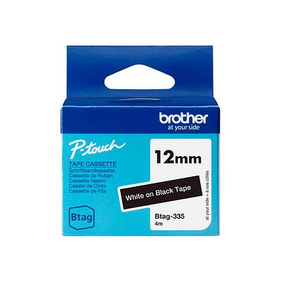 brother Schriftband Btag BTAG335, 12 mm, weiß auf schwarz, 1 St. brother Schriftband Btag BTAG335, 12 mm, weiß auf schwarz, 1 St.