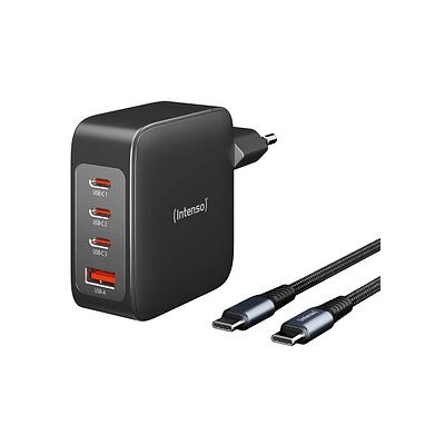 Intenso W140A3C + C520C USB-C Kabel GaN-Ladeadapter weiß, 140 Watt Intenso W140A3C + C520C USB-C Kabel GaN-Ladeadapter weiß, 140 Watt