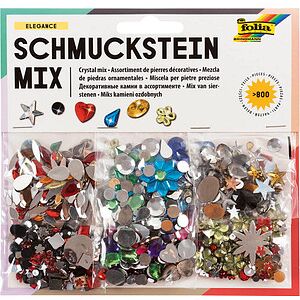 folia Schmucksteine mehrfarbig Elegance 800 Teile, 1 Pack folia Schmucksteine mehrfarbig Elegance 800 Teile, 1 Pack