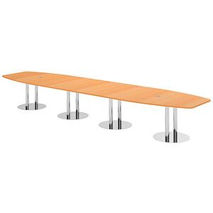 HAMMERBACHER Konferenztisch KT52S - FSC-zertifiziert, Chrom, 520x85-130x74 cm HAMMERBACHER Konferenztisch KT52S - FSC-zertifiziert, Chrom, 520x85-130x74 cm