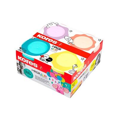Kores® Knete Magic Clay Pastel mehrfarbig, 4 Farben je 40,0 g Kores® Knete Magic Clay Pastel mehrfarbig, 4 Farben je 40,0 g