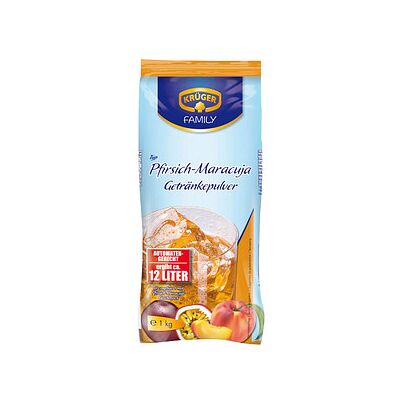 KRÜGER Pfirsich-Maracuja Getränkepulver 1,0 kg KRÜGER Pfirsich-Maracuja Getränkepulver 1,0 kg