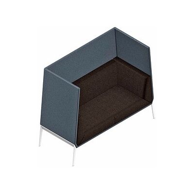 Quadrifoglio 2-Sitzer Besprechungsecke Braun Grau Weiß Stoff - Konferenzsofa Quadrifoglio 2-Sitzer Besprechungsecke Braun Grau Weiß Stoff - Konferenzsofa