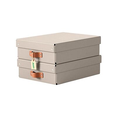 LEITZ Puro Aufbewahrungsboxen 8,0 l beige 27,0 x 37,0 x 10,0 cm, 2 St. LEITZ Puro Aufbewahrungsboxen 8,0 l beige 27,0 x 37,0 x 10,0 cm, 2 St.