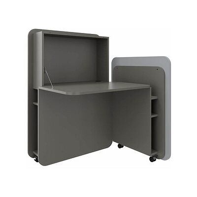 fm FLATup Sekretär basalt/ hellblau rechteckig, schwarz 107,0 x 41,5 - 91,0 cm fm FLATup Sekretär basalt/ hellblau rechteckig, schwarz 107,0 x 41,5 - 91,0 cm