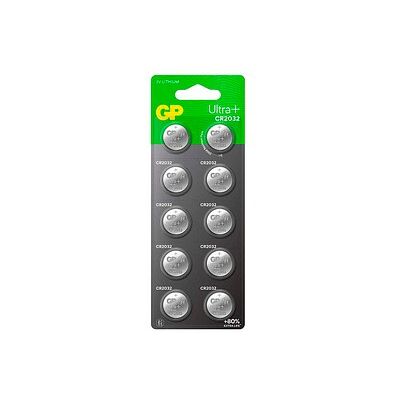 GP Knopfzellen CR2032 Lithium 3,0 V, 10 St. GP Knopfzellen CR2032 Lithium 3,0 V, 10 St.