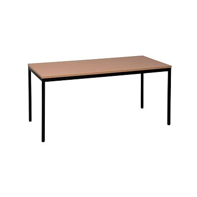 Gürkan Mehrzwecktisch buche rechteckig, Vierkantrohr schwarz, 160,0 x 80,0 x 75,0 cm Gürkan Mehrzwecktisch buche rechteckig, Vierkantrohr schwarz, 160,0 x 80,0 x 75,0 cm
