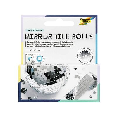 folia Mosaiksteine silber MIRROR TILE ROLLS M, 2 St. folia Mosaiksteine silber MIRROR TILE ROLLS M, 2 St.