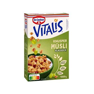 Dr. Oetker Vitalis Knuspermüsli Müsli 1,5 kg, 1 St. Dr. Oetker Vitalis Knuspermüsli Müsli 1,5 kg, 1 St.