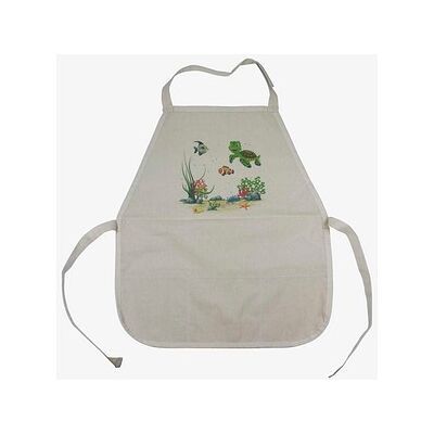 DONAU unisex Kinder Malschürze Meerestiere beige Einheitsgröße 1 St. DONAU unisex Kinder Malschürze Meerestiere beige Einheitsgröße 1 St.