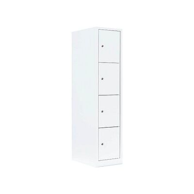 LÜLLMANN Schließfachschrank signalweiß 523417, 4 Schließfächer 41,5 x 50,0 x 180,0 cm LÜLLMANN Schließfachschrank signalweiß 523417, 4 Schließfächer 41,5 x 50,0 x 180,0 cm