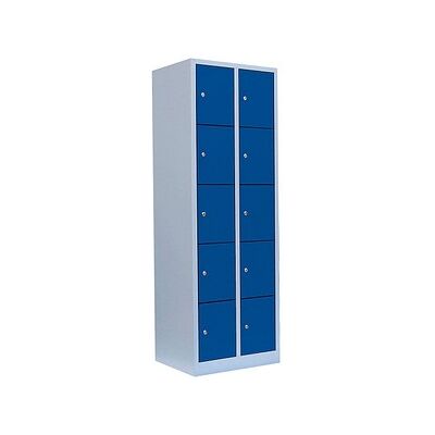 LÜLLMANN Schließfachschrank lichtgrau, enzianblau 520521, 10 Schließfächer 60,0 x 50,0 x 180,0 cm LÜLLMANN Schließfachschrank lichtgrau, enzianblau 520521, 10 Schließfächer 60,0 x 50,0 x 180,0 cm