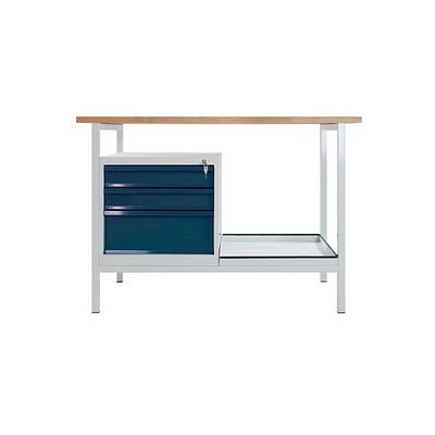 ADB Werkbank Eko lichtgrau, anthrazitgrau 3 Schubladen 120,5 x 60,0 x 82,5 cm ADB Werkbank Eko lichtgrau, anthrazitgrau 3 Schubladen 120,5 x 60,0 x 82,5 cm
