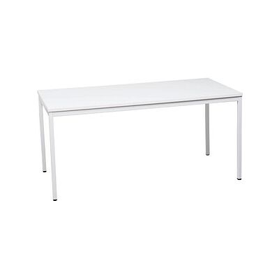 Gürkan Mehrzwecktisch weiß rechteckig, Vierkantrohr weiß, 160,0 x 80,0 x 75,0 cm Gürkan Mehrzwecktisch weiß rechteckig, Vierkantrohr weiß, 160,0 x 80,0 x 75,0 cm