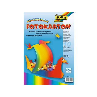 folia Fotokarton Regenbogen farbsortiert 300 g/qm 10 St. folia Fotokarton Regenbogen farbsortiert 300 g/qm 10 St.