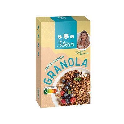 3Bears Granola - Hafer-Crunch Sarah Harrison Müsli 325,0 g, 1 St. 3Bears Granola - Hafer-Crunch Sarah Harrison Müsli 325,0 g, 1 St.