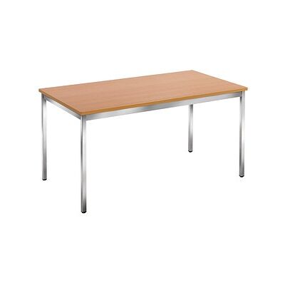 SODEMATUB Mehrzwecktisch - Buche & Chrom - 140x80x74 cm SODEMATUB Mehrzwecktisch - Buche & Chrom - 140x80x74 cm