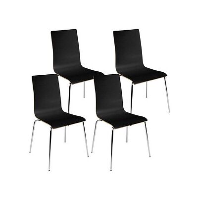 Nowy Styl Schalenstühle Cafe VII schwarz Holz, 4 St. Nowy Styl Schalenstühle Cafe VII schwarz Holz, 4 St.