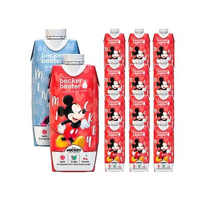beckers bester Mickey & Minnie Apfel-Traube-Kirsche Fruchtsaftgetränk 12x 0,33 l beckers bester Mickey & Minnie Apfel-Traube-Kirsche Fruchtsaftgetränk 12x 0,33 l