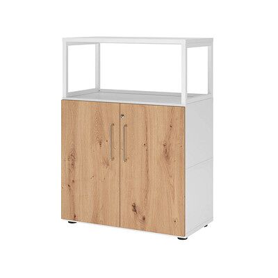 HAMMERBACHER Regalschrank FlexWall, VFW38T2RG/W/R/BS weiß, asteiche 80,0 x 40,0 x 109,8 cm, 1 St. HAMMERBACHER Regalschrank FlexWall, VFW38T2RG/W/R/BS weiß, asteiche 80,0 x 40,0 x 109,8 cm, 1 St.