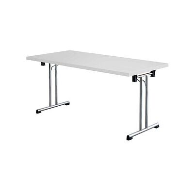 HAMMERBACHER Mehrzwecktisch lichtgrau rechteckig, Rundrohr chrom, 160,0 x 80,0 x 73,5 cm HAMMERBACHER Mehrzwecktisch lichtgrau rechteckig, Rundrohr chrom, 160,0 x 80,0 x 73,5 cm