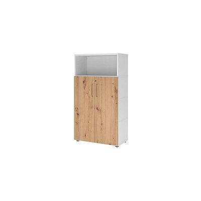 HAMMERBACHER Regalschrank FlexWall, VFW48T3KG/W/R/BS weiß, asteiche 80,0 x 40,0 x 145,0 cm, 1 St. HAMMERBACHER Regalschrank FlexWall, VFW48T3KG/W/R/BS weiß, asteiche 80,0 x 40,0 x 145,0 cm, 1 St.