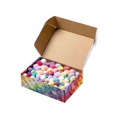 Folia Pompons Mix Jumbo Pastell - Bastel Pompons Folia Pompons Mix Jumbo Pastell - Bastel Pompons