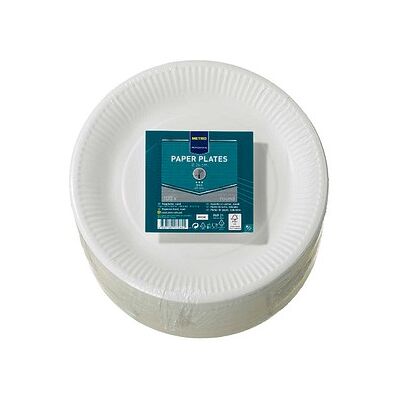 METRO PROFESSIONAL Pappteller weiß Ø 26,0 cm, 100 St. METRO PROFESSIONAL Pappteller weiß Ø 26,0 cm, 100 St.