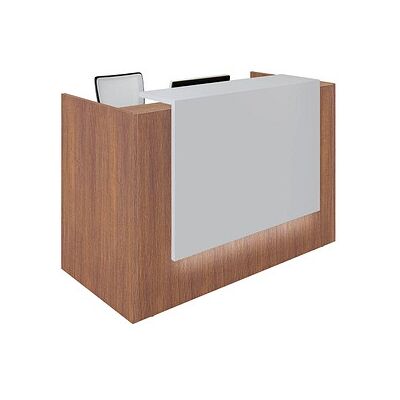 Quadrifoglio Empfangstheke gerade, nussbaum, weiß 166,0 x 88,0 x 113,0 cm Quadrifoglio Empfangstheke gerade, nussbaum, weiß 166,0 x 88,0 x 113,0 cm