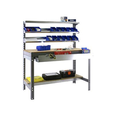 Simonrack Werkbank SIMONWORK BT1 BOX 900 grau 1 Schublade 91,0 x 61,0 x 144,5 cm Simonrack Werkbank SIMONWORK BT1 BOX 900 grau 1 Schublade 91,0 x 61,0 x 144,5 cm