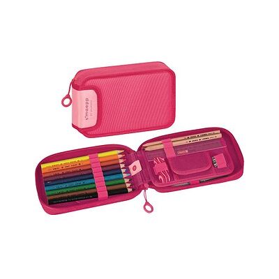 BRUNNEN Federmäppchen befüllt s'maepp Colour Code tulip pink 17-teilig, 20,0 x 4,5 cm BRUNNEN Federmäppchen befüllt s'maepp Colour Code tulip pink 17-teilig, 20,0 x 4,5 cm