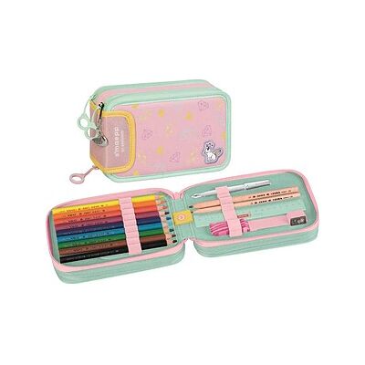 BRUNNEN Federmäppchen befüllt s'maepp Sweet Unicorn pastell-rosa/grün 33-teilig, 20,0 x 7,5 cm BRUNNEN Federmäppchen befüllt s'maepp Sweet Unicorn pastell-rosa/grün 33-teilig, 20,0 x 7,5 cm
