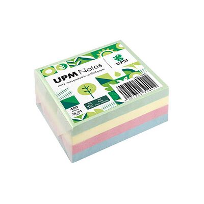 UPM Notes Pastellmix Haftnotizen doppelte Haftung farbsortiert, 1 Würfel UPM Notes Pastellmix Haftnotizen doppelte Haftung farbsortiert, 1 Würfel