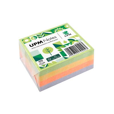 UPM Notes Springmix Haftnotizen doppelte Haftung farbsortiert, 1 Würfel UPM Notes Springmix Haftnotizen doppelte Haftung farbsortiert, 1 Würfel