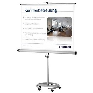 Franken Tragbare Projektionsleinwand 150x150cm - Format 1:1 Franken Tragbare Projektionsleinwand 150x150cm - Format 1:1