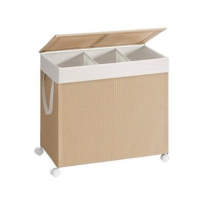 SONGMICS Wäschesortierer beige, weiß, bis 20,0 kg, 1 St. SONGMICS Wäschesortierer beige, weiß, bis 20,0 kg, 1 St.