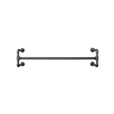 SONGMICS Wandgarderobe schwarz Metall 112,0 x 29,3 cm, 2 St. SONGMICS Wandgarderobe schwarz Metall 112,0 x 29,3 cm, 2 St.