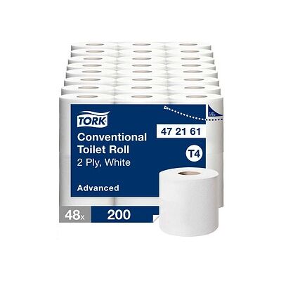 TORK Toilettenpapier T4 Advanced 2-lagig Recyclingpapier, 48 Rollen TORK Toilettenpapier T4 Advanced 2-lagig Recyclingpapier, 48 Rollen